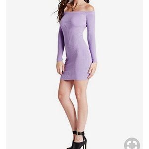 Lilac GUESS off shoulder dress